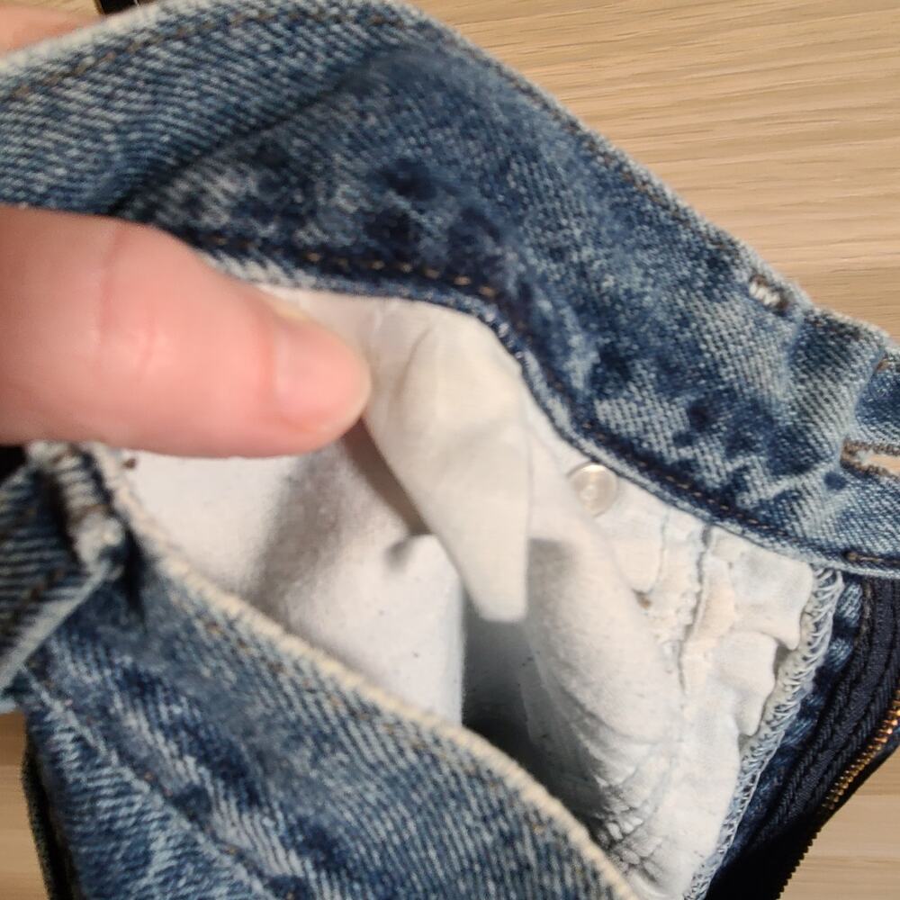 VTG Lee Riveted Jeans Womens 27x29 Blue Medium Wash High Rise Tapered Mom Denim - Picture 4 of 8